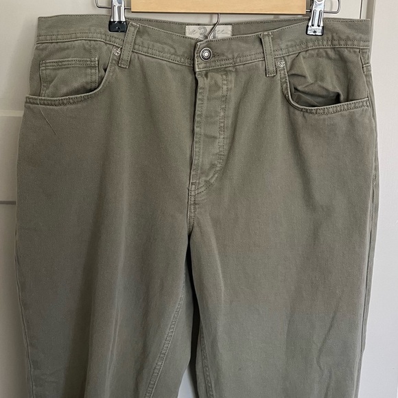 Free People Maggie Mid Rise Straight Jeans in Moss - Picture 7 of 11